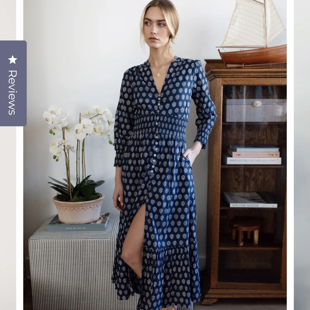 Marea Francesca Dress Navy New With Tags Size Small